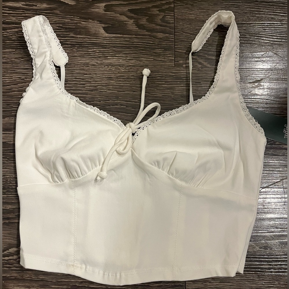 NWT White Crop Top